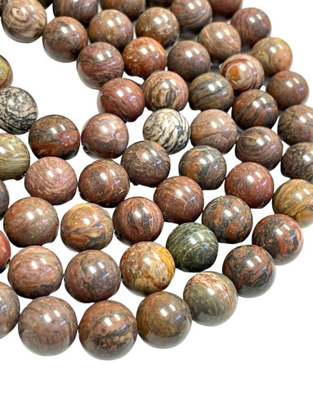 Sedona Earth Jasper Natural Gemstone Round Shape Beads Strand Beads Size 16mm Healing Energy Real Gemstone Beads For DIY Jewelry Making