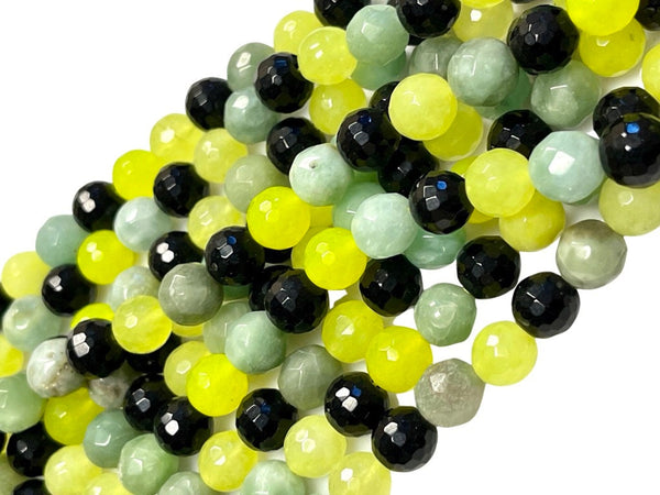10mm Mixed Gemstone Beads | Faceted Round Gemstone Beads | 10mm Beads  | Beads By The Strand | Loose Beads For DIY Jewelry Making Supplies