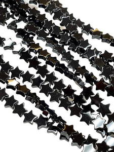 10mm Black Onyx Natural Gemstone Star Shape Beads Strand Beads Size 10mm Full 15.5" Strand Healing Energy Gemstone Beads Jewelry Making