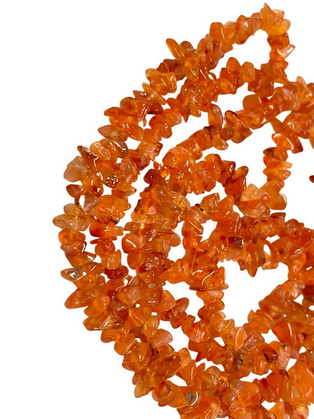 Orange Carnelian Natural Gemstone Irregularity Freeform Chip Nugget Beads 34" Healing Energy Loose Beads DIY Jewelry Making for Necklace