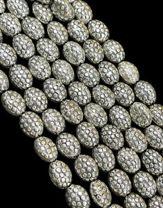 925 Sterling Silver Plated Copper Beads Strand Size 12x10mm, Bali Silver Spacer Beads for DIY Jewelry Craft Charm Findings Jewelry Supplies