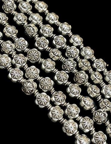 925 Sterling Silver Plated Copper Beads Strand Size 10mm, Bali Silver Spacer Beads for DIY Jewelry Craft Charm Findings Jewelry Supplies