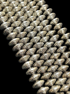 925 Sterling Silver Plated Copper Beads Strand Size 12mm, Bali Silver Spacer Beads for DIY Jewelry Craft Charm Findings Jewelry Supplies