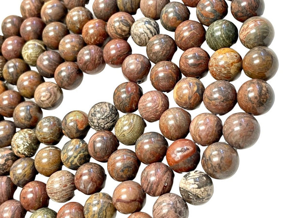 Sedona Earth Jasper Natural Gemstone Round Shape Beads Strand Beads Size 16mm Healing Energy Real Gemstone Beads For DIY Jewelry Making