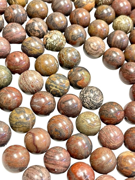 Sedona Earth Jasper Natural Gemstone Round Shape Beads Strand Beads Size 16mm Healing Energy Real Gemstone Beads For DIY Jewelry Making