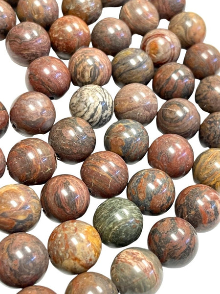 Sedona Earth Jasper Natural Gemstone Round Shape Beads Strand Beads Size 16mm Healing Energy Real Gemstone Beads For DIY Jewelry Making