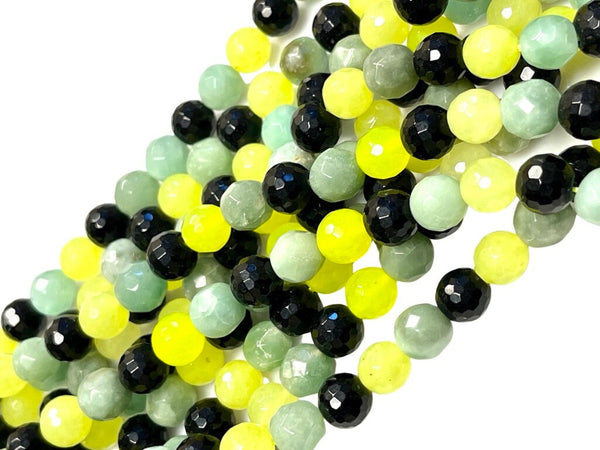 10mm Mixed Gemstone Beads | Faceted Round Gemstone Beads | 10mm Beads  | Beads By The Strand | Loose Beads For DIY Jewelry Making Supplies