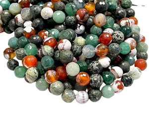 10mm Mixed Gemstone Beads | Faceted Round Gemstone Beads | 10mm Beads  | Beads By The Strand | Loose Beads For DIY Jewelry Making Supplies