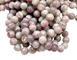 10mm Kunzite Gemstone Beads- Round, 10mm - In Full 15.5 Inch Long Strand - Kunzite Gemstone Smooth Round Beads For Jewelry Making Supplies