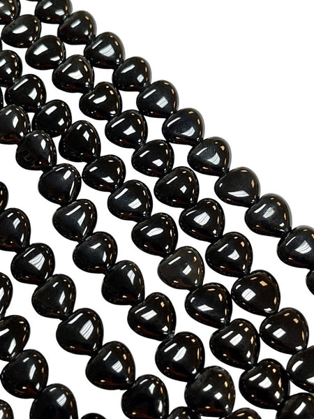 Black Onyx Natural Gemstone Flat Shape 2 Hole Beads Strand Beads Size 14x10mm Full 15.5" Strand Healing Energy Gemstone Beads Jewelry Making