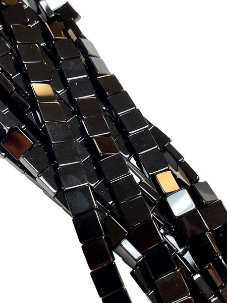 Black Onyx Natural Gemstone Flat Square Shape Beads Strand Beads Size 10mm Full 15.5" Strand Healing Energy Gemstone Beads Jewelry Making