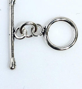 92.5 Sterling Silver Toggle Clasp, 12 mm Solid Sterling Silver Toggle Clasp Connector