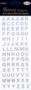 Rhinestone A-Z Letters - Lavender
