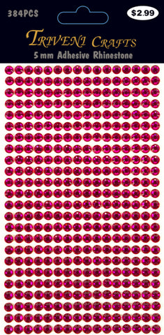 Rhinestone Dot Stickers - 5mm - Light Pink