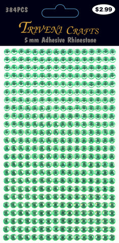 Rhinestone Dot Stickers - 5mm - Green