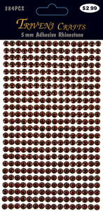 Rhinestone Dot Stickers - 5mm - Garnet