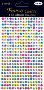 Rhinestone Dot Stickers - 5mm - Multi