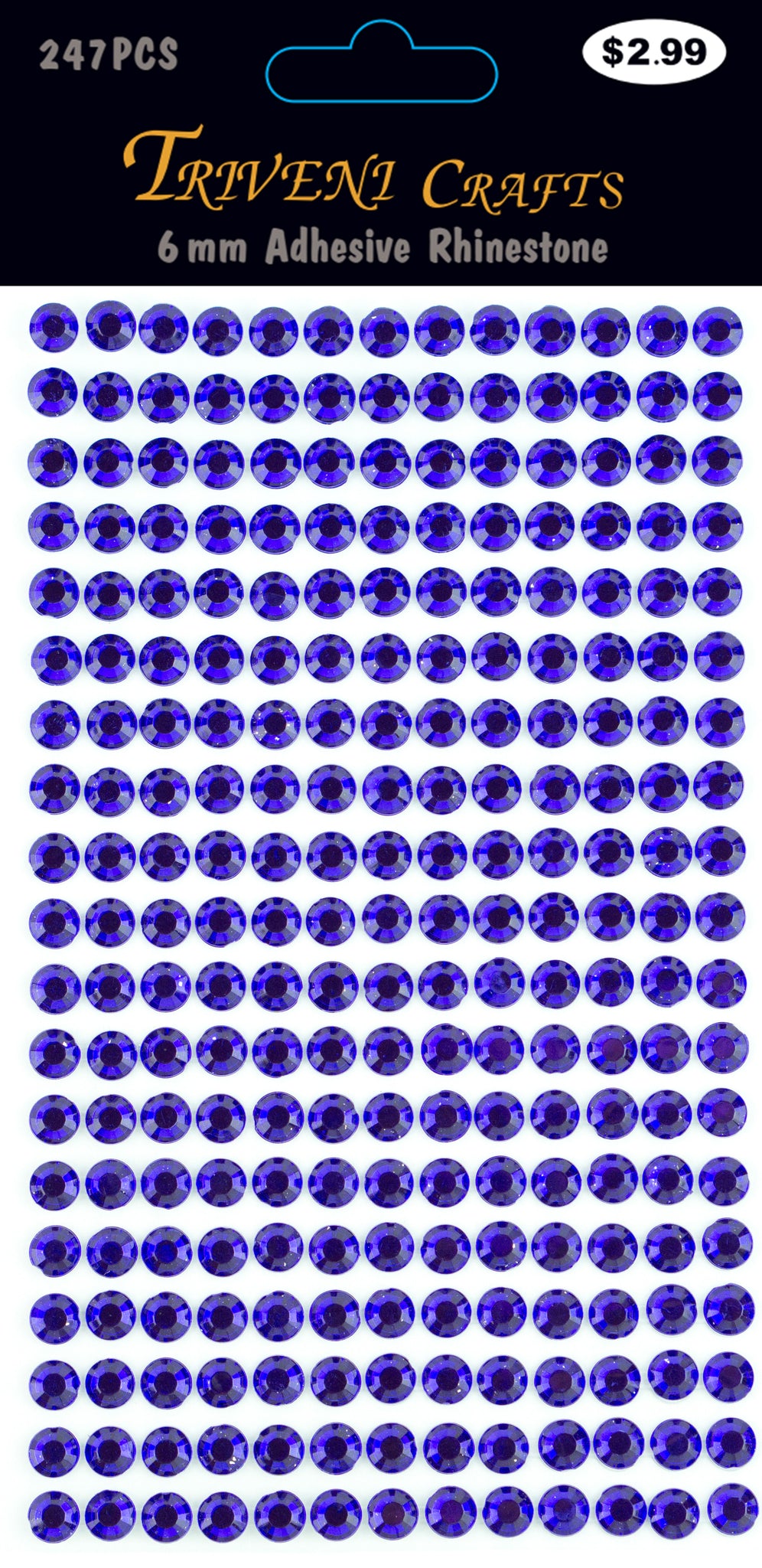 Rhinestone Dot Stickers - 6mm - Amethyst