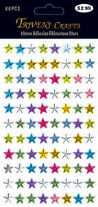 Rhinestone Star Stickers - 10mm - Multi