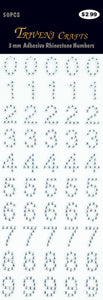 Rhinestone Number Stickers - Clear