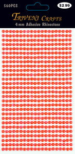 Pearl Dot Stickers - 4mm - Red