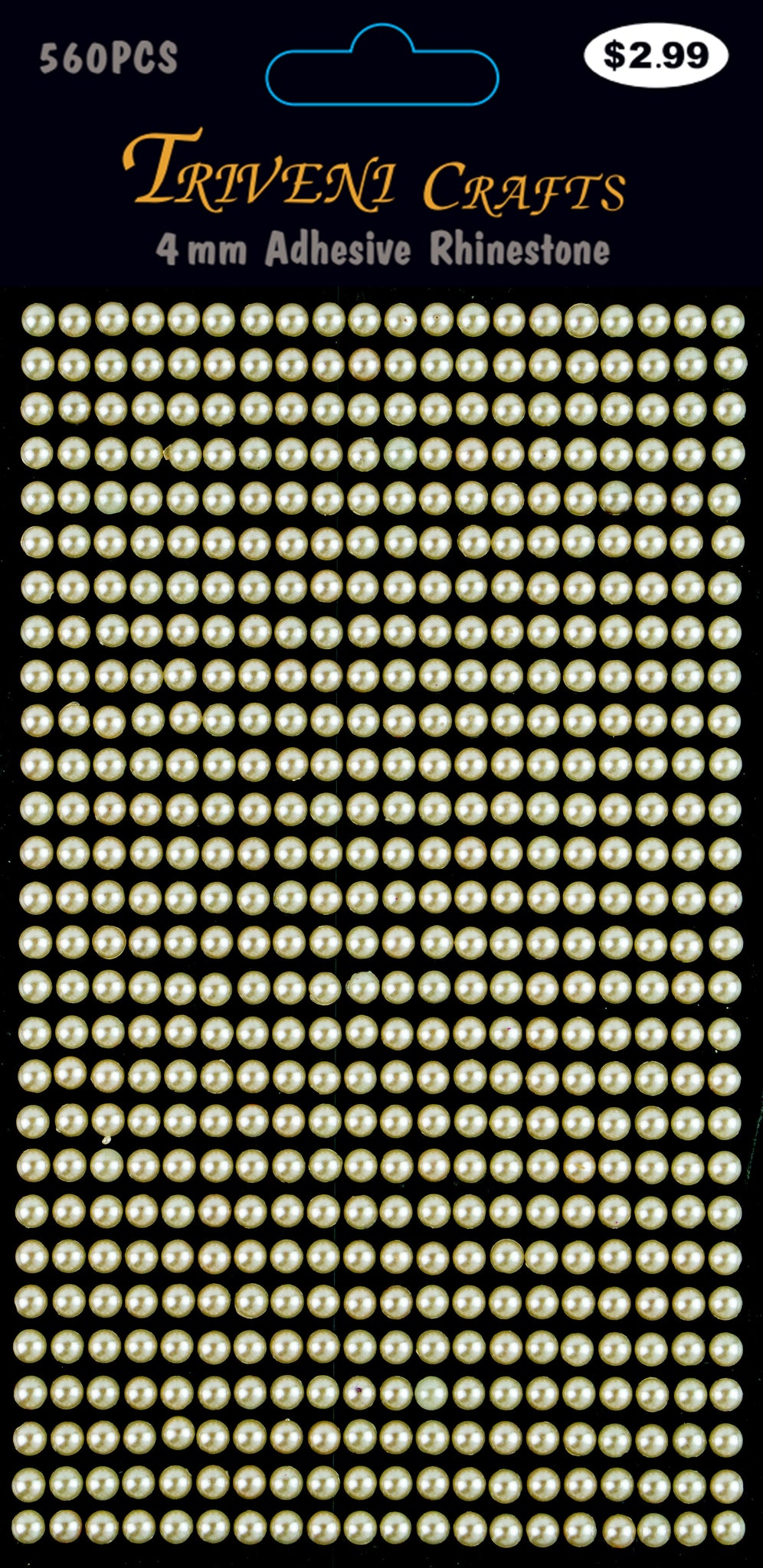 Pearl Dot Stickers - 4mm - Beige