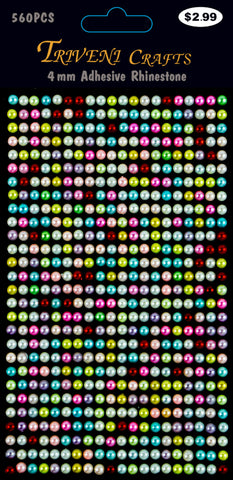 Pearl Dot Stickers - 4mm - Multi