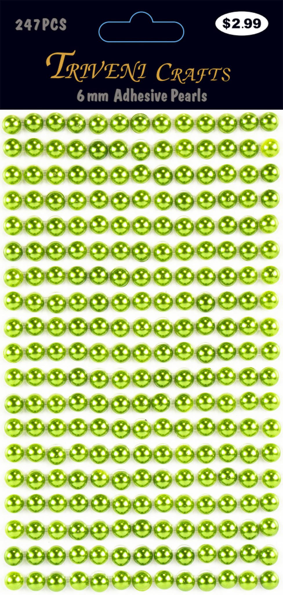 Pearl Dot Stickers - 6mm - Emerald