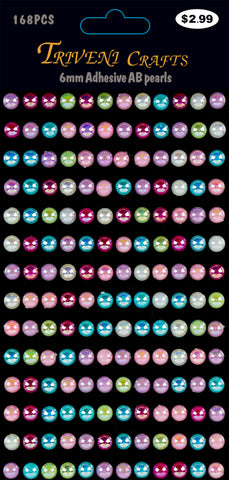 AB Pearl Stickers - 6mm - Multi